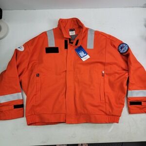 SAF-TECH FR JACS 1650 4XL‎ 58-60 Indura Lined HRC3 ORANGE HI-VIS REFLECTIVE COAT